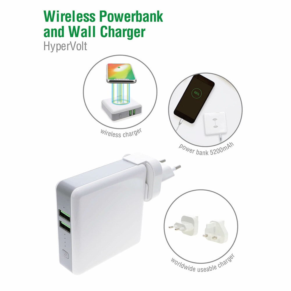 3in1 Charger HyperVolt with Wireless Power Bank