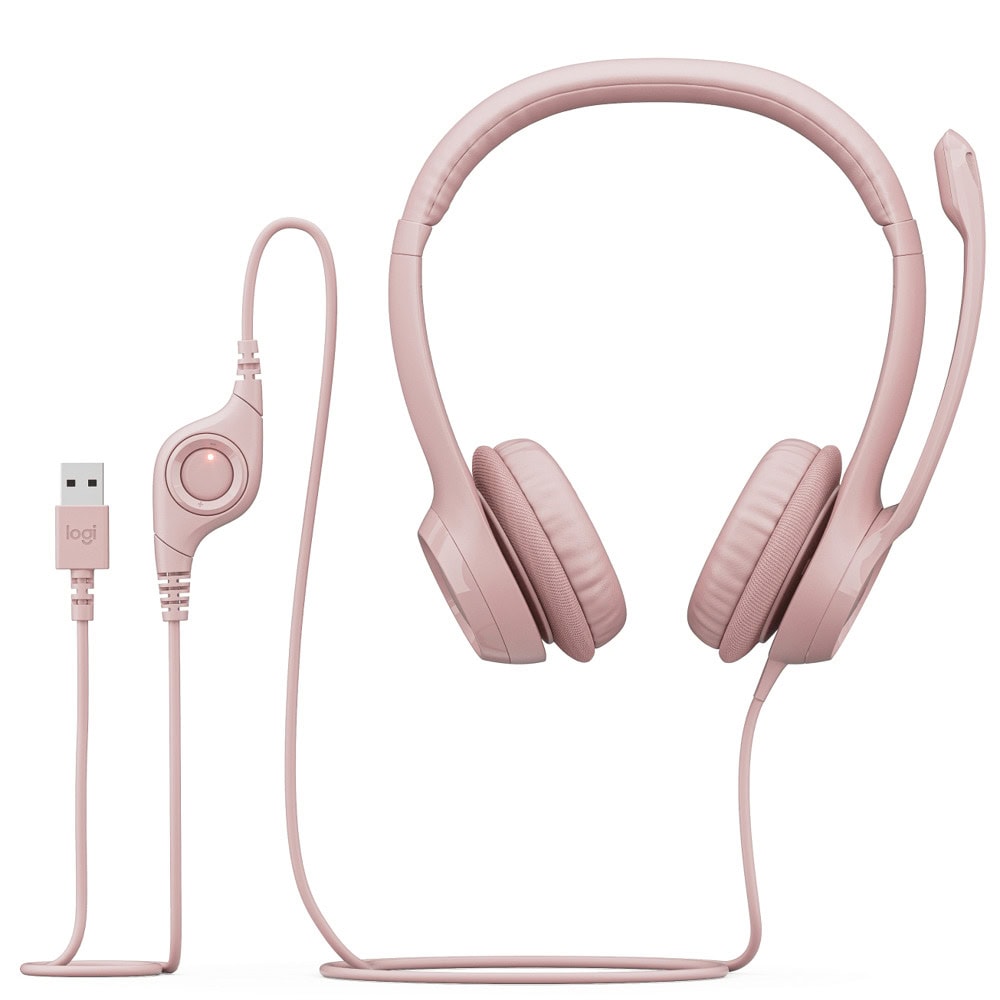 Logitech H390 USB Computer Headset - ROSE