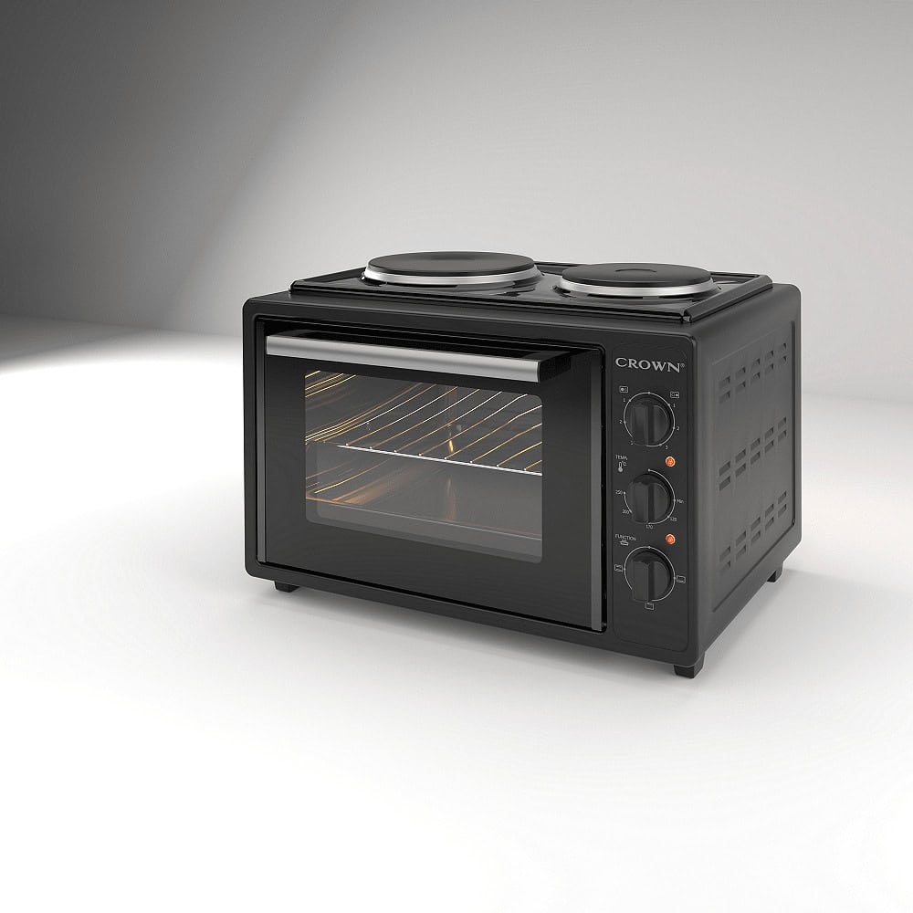 мини готварска печка crown cmo-355bf