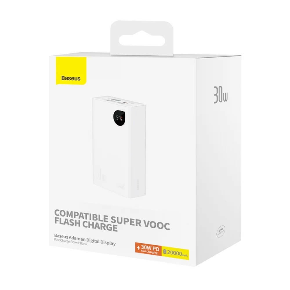 Baseus Adaman 2 VOOC Edition White 30W 20000 mAh