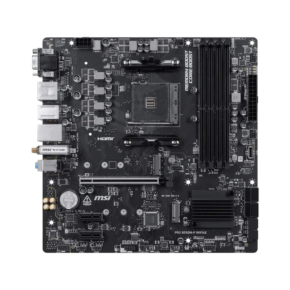 дънна платка msi pro b550m-p wifi6e | JAR Computers дънна платка msi pro b550m-p wifi6e