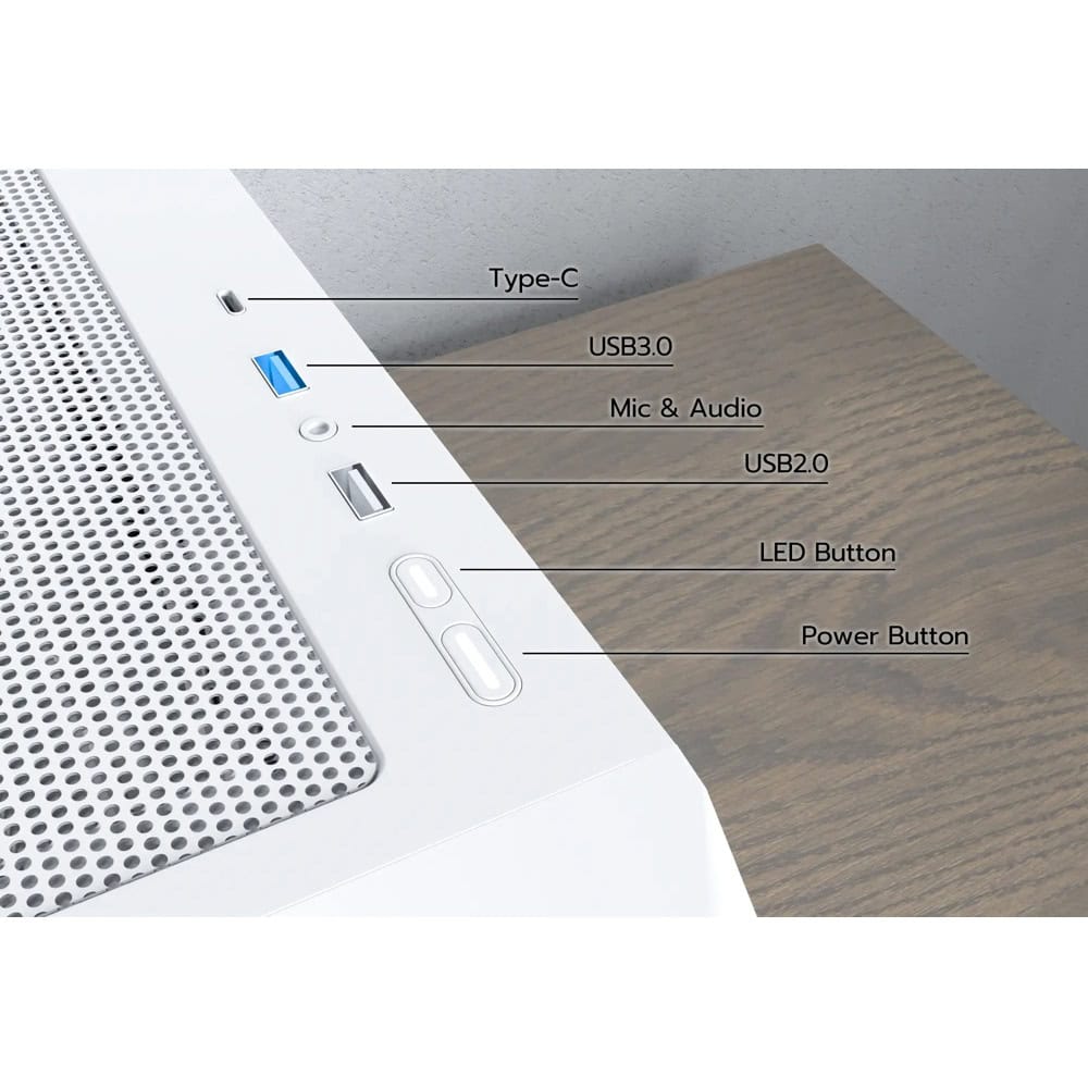 Montech X5 White | JAR Computers Montech X5 White