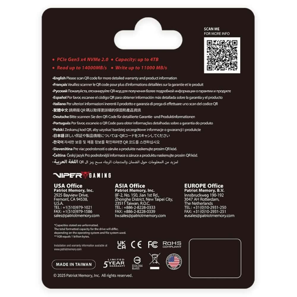 Patriot Viper PV563 PV563P4TBM28H | JAR Computers Patriot Viper PV563 PV563P4TBM28H
