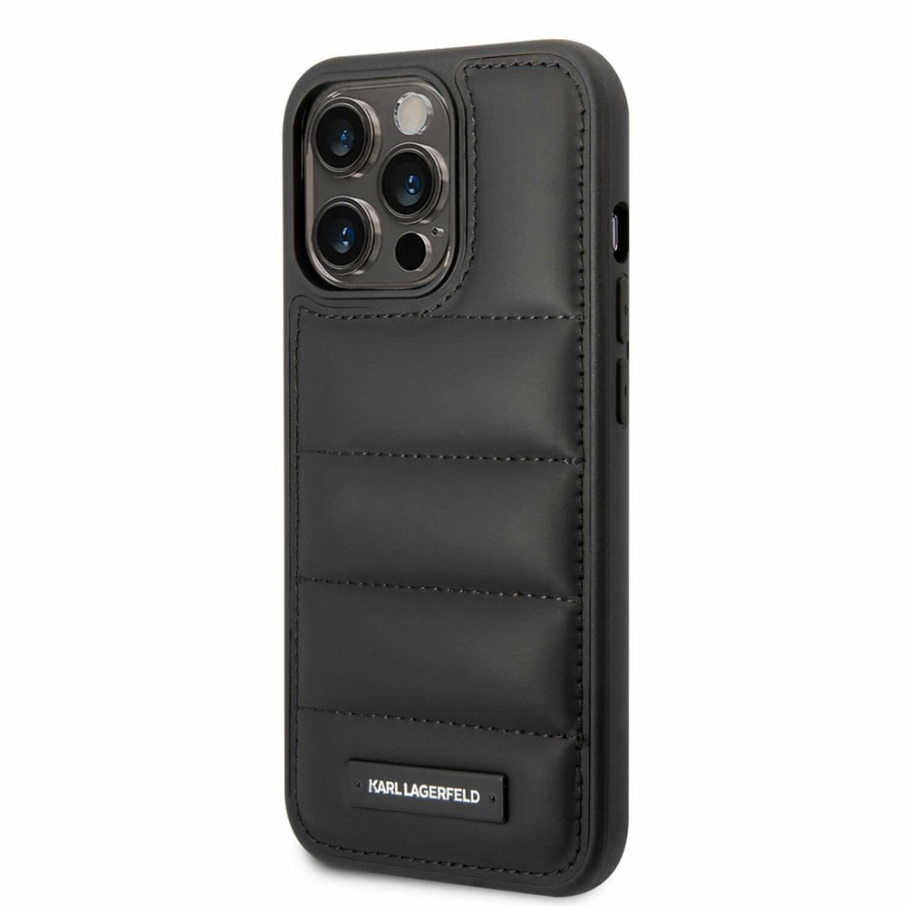 Quilted Puffy Metal Logo за iPhone 14 Pro Max