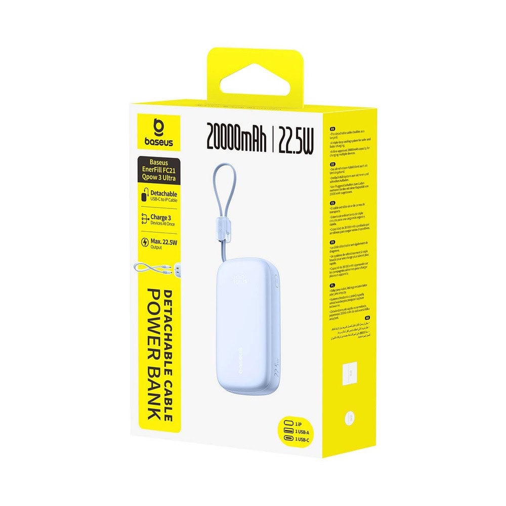 baseus qpow3 ultra enerfill power bank син