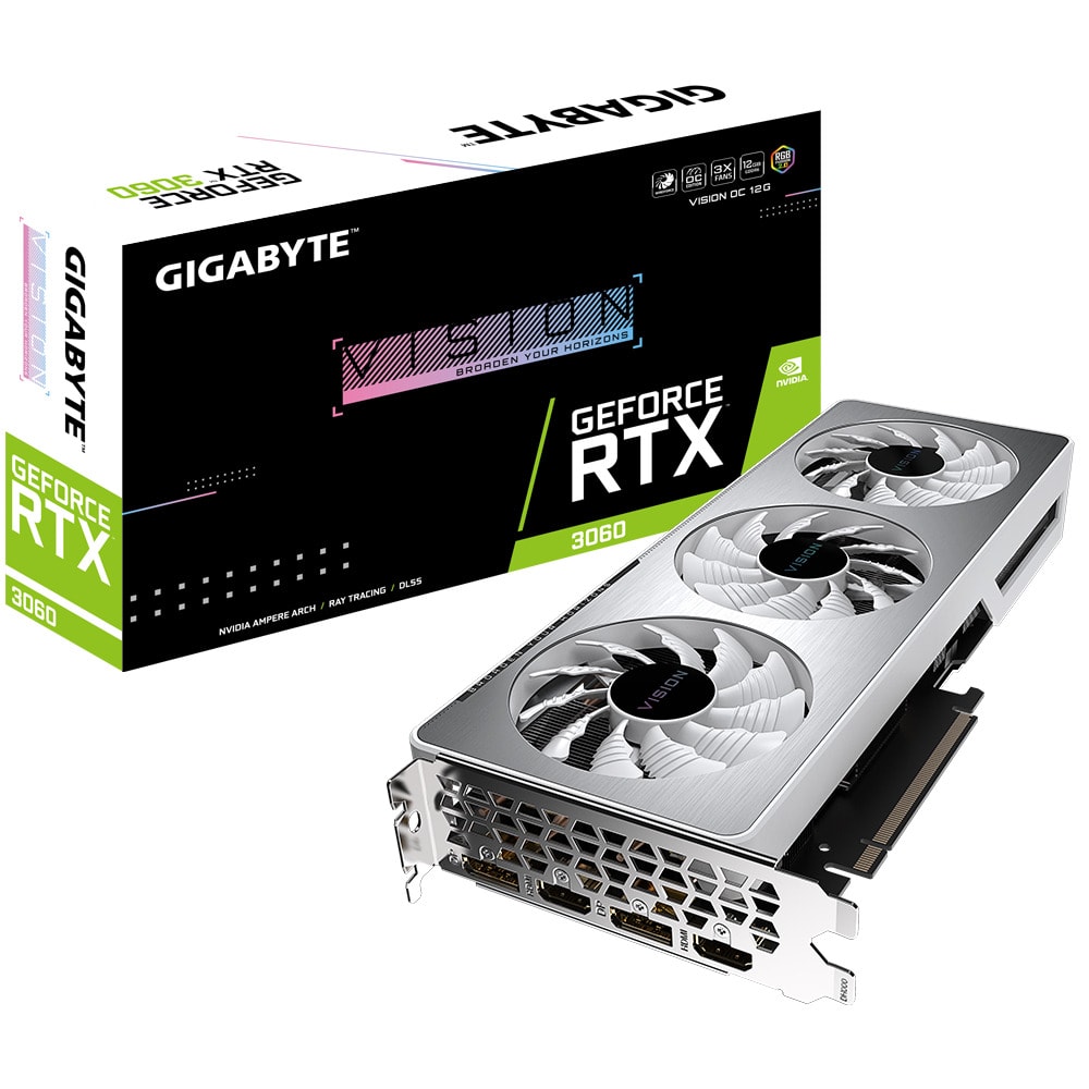 Gigabyte RTX 3060 Vision OC 12GB rev, 2,0 (LHR)