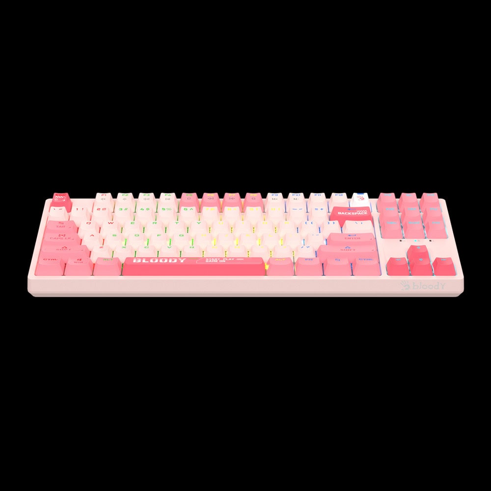 Клавиатура А4tech Bloody Energy Pink S87 розова