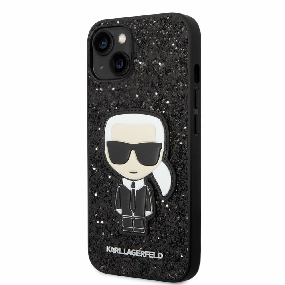 Glitter Flakes Ikonik за iPhone 14 черен