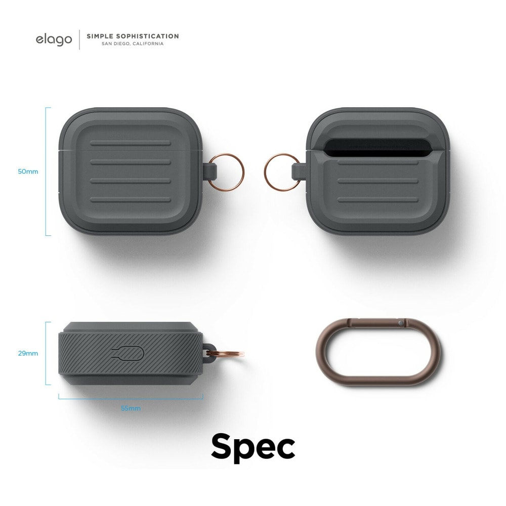 Armor Hang Case за Apple Airpods 3 тъмносив