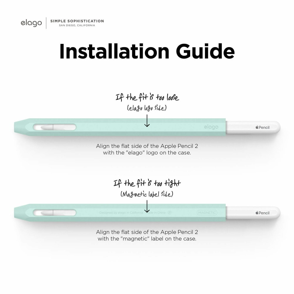 Силиконов калъф Elago Pencil 2 Cover Light-green
