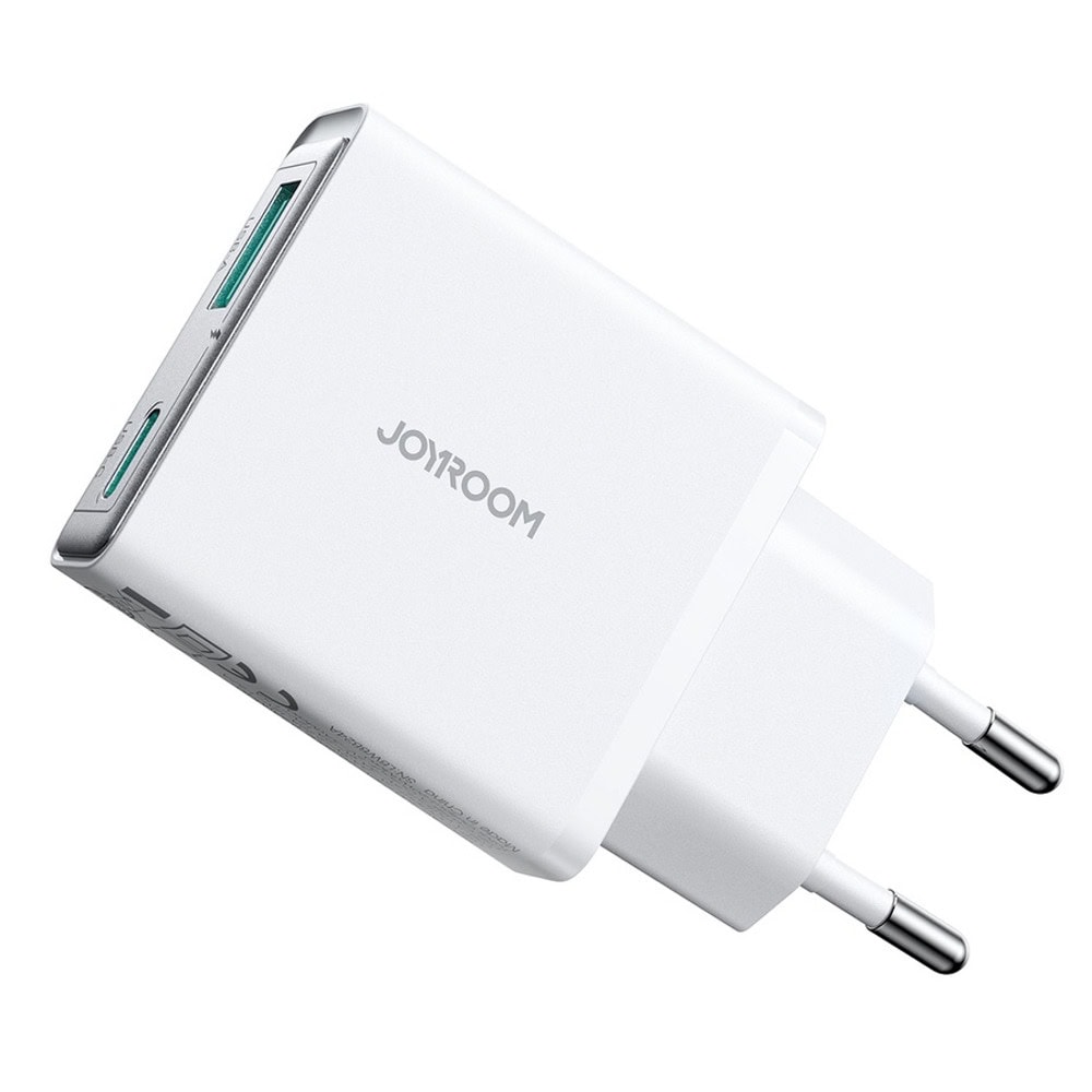 joyroom super slim dual port 20w бял