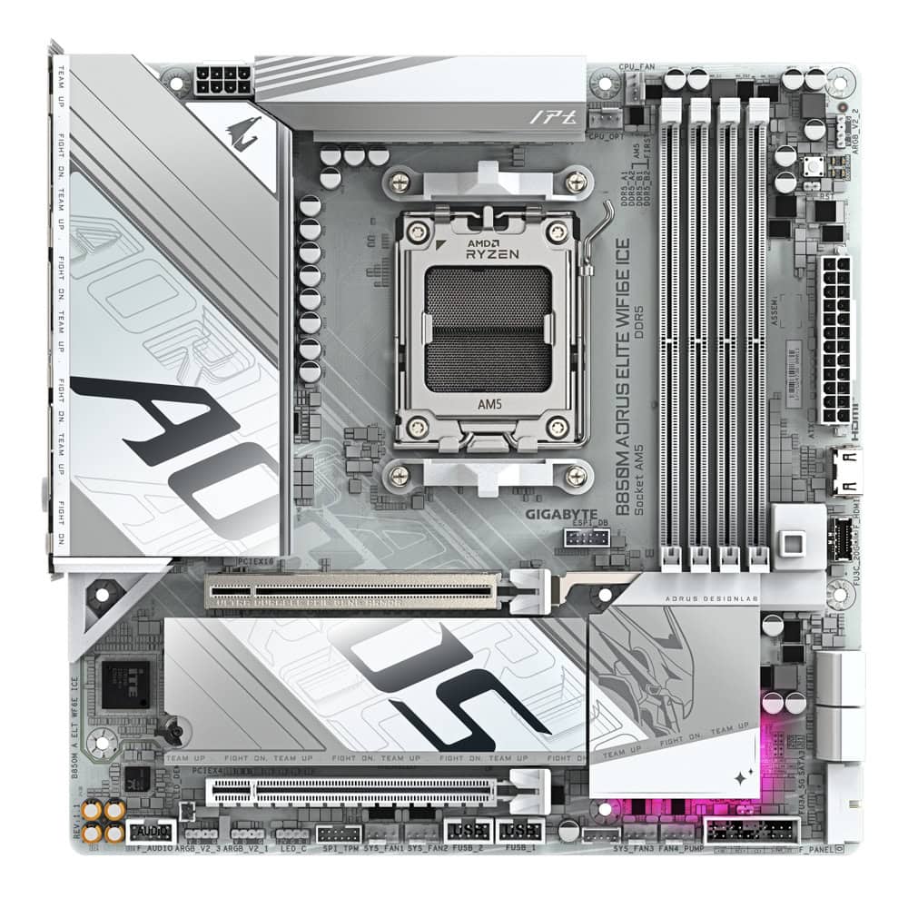Gigabyte B850M AORUS ELITE WIF6E ICE | JAR Computers Gigabyte B850M AORUS ELITE WIF6E ICE
