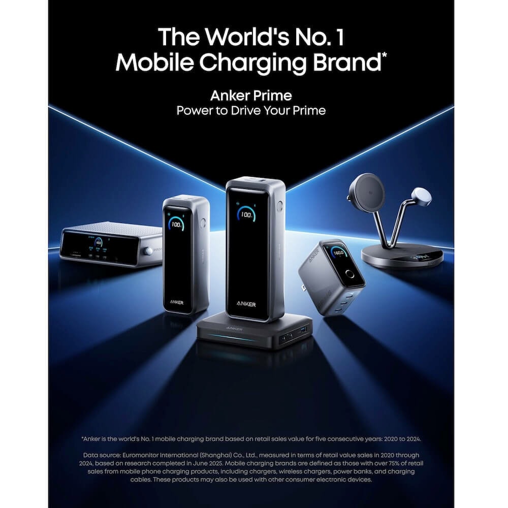 anker prime power bank 26250 mah 300w тъмносив