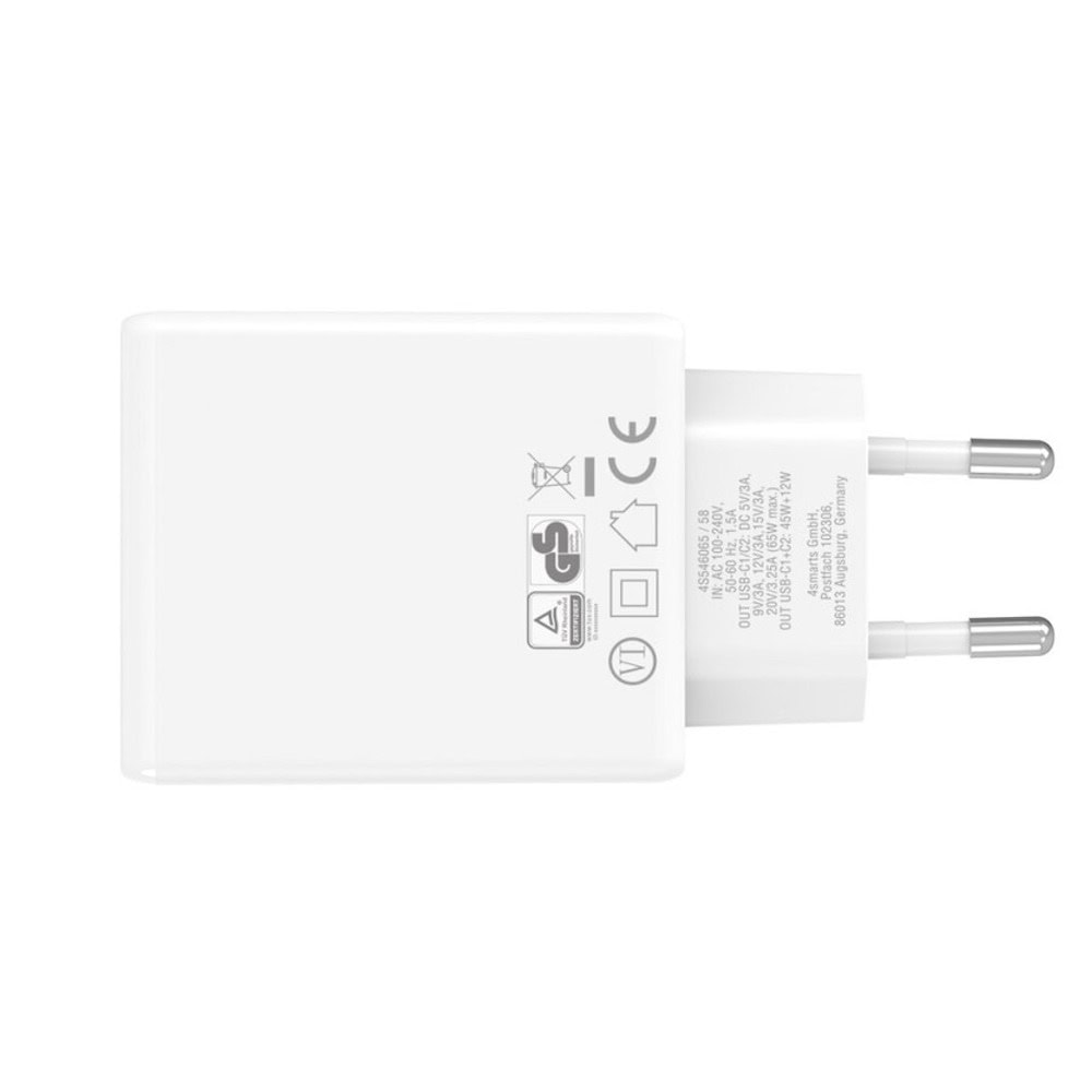4smarts gan pdplug slim duos 65w бял