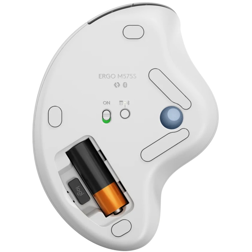 Logitech ERGO M575S Off-White + Blue Ball Разопако