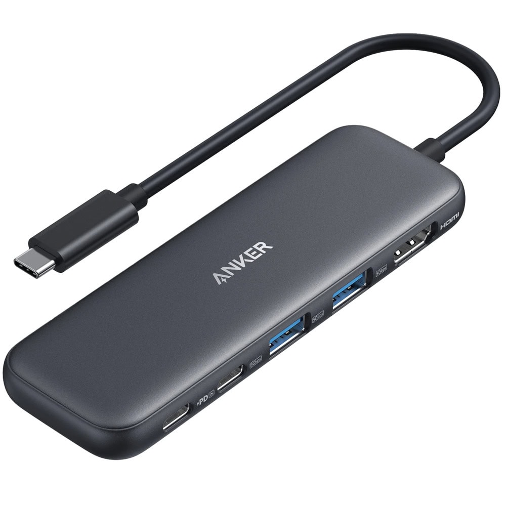 Anker 332 USB-C Hub (5-in-1) Black | JAR Computers Anker 332 USB-C Hub (5-in-1) Black