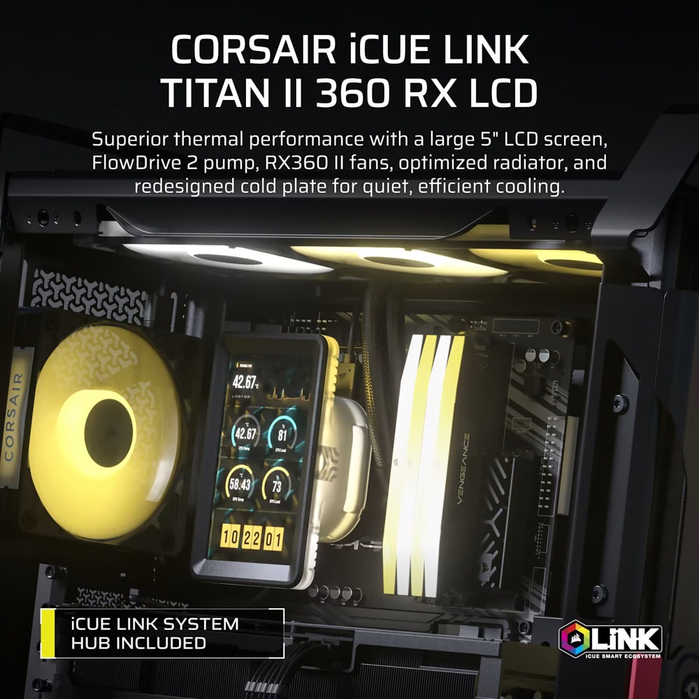 corsair icue link titan ii 360 rx lcd | JAR Computers corsair icue link titan ii 360 rx lcd
