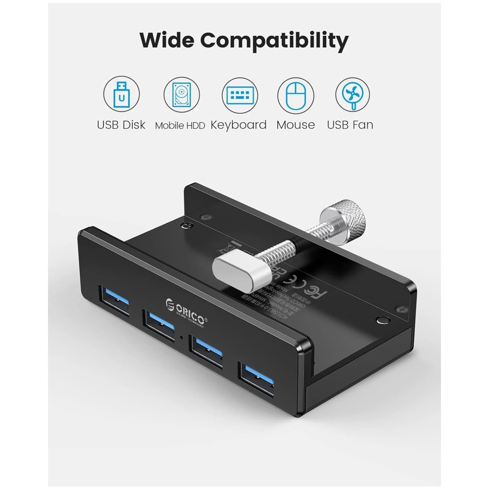 USB хъб Orico MH4PU-P-BK