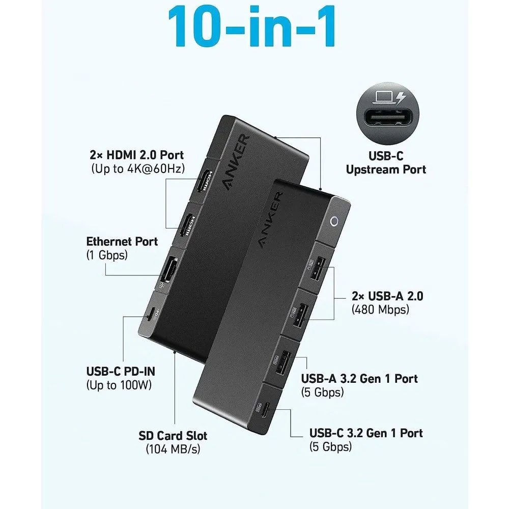Anker 364 10-in-1 USB-C PD Hub | JAR Computers Anker 364 10-in-1 USB-C PD Hub