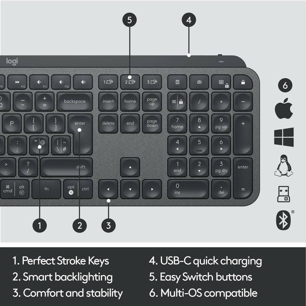 Logitech MX Keys S GRAPHITE