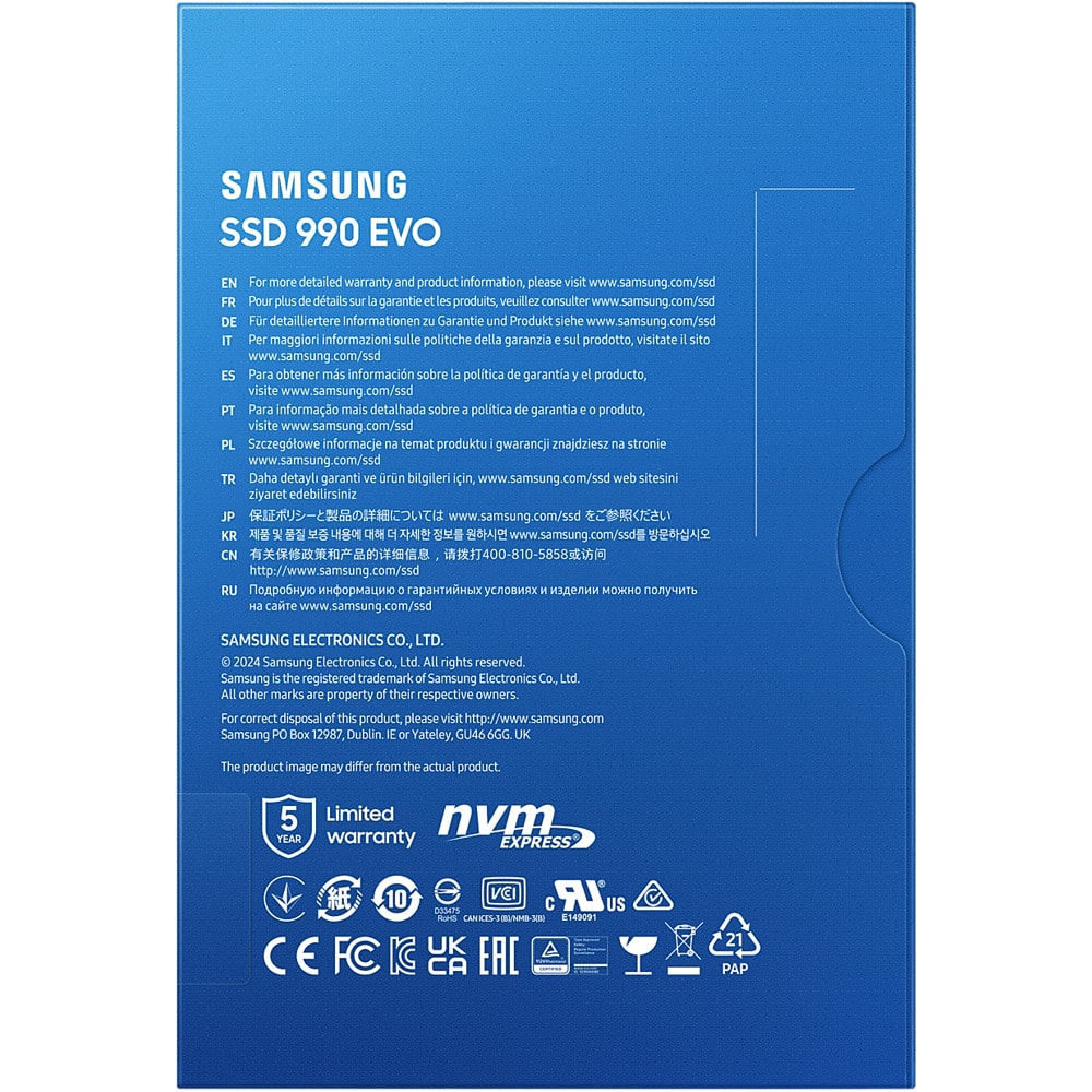Samsung 990 EVO PCIe 4.0/5.0 2TB MZ-V9E2T0BW