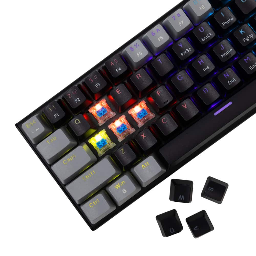 white shark wakizashi 2 blue switches black gray