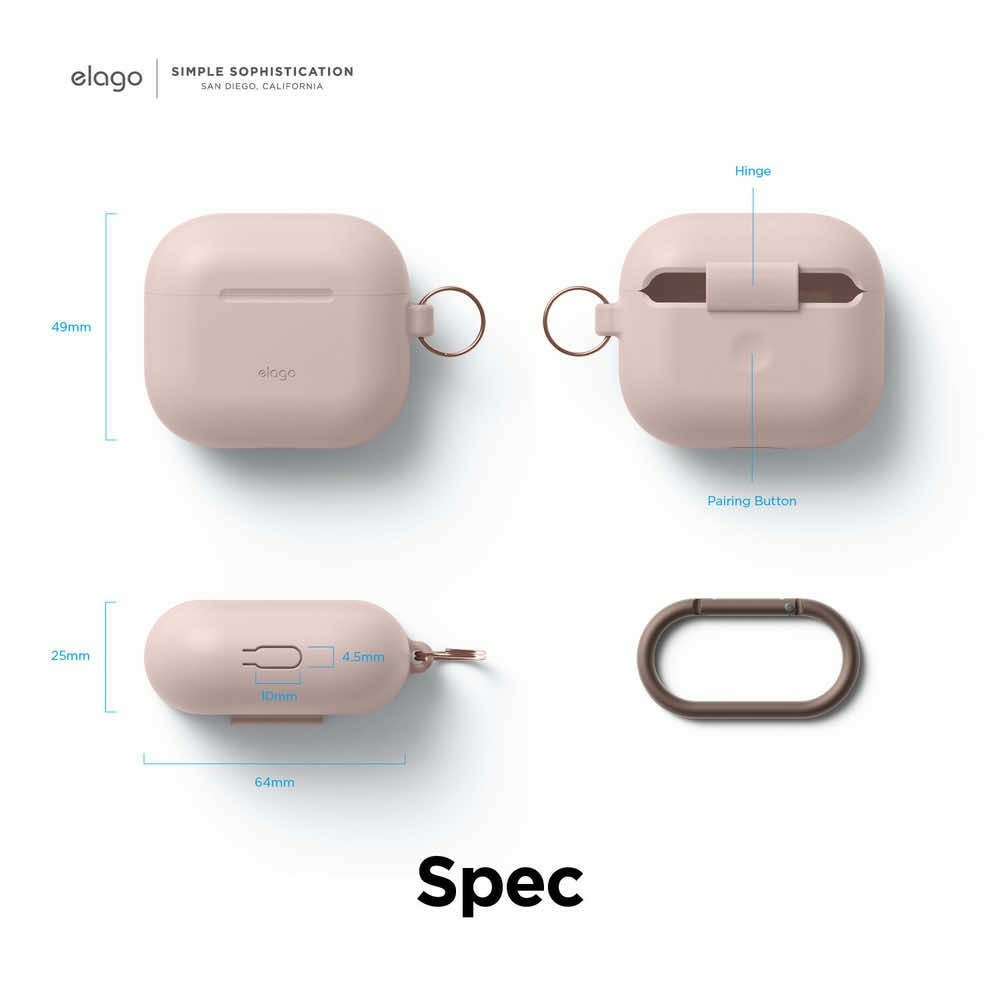 Silicone Hang Case за Apple AirPods 3 розов