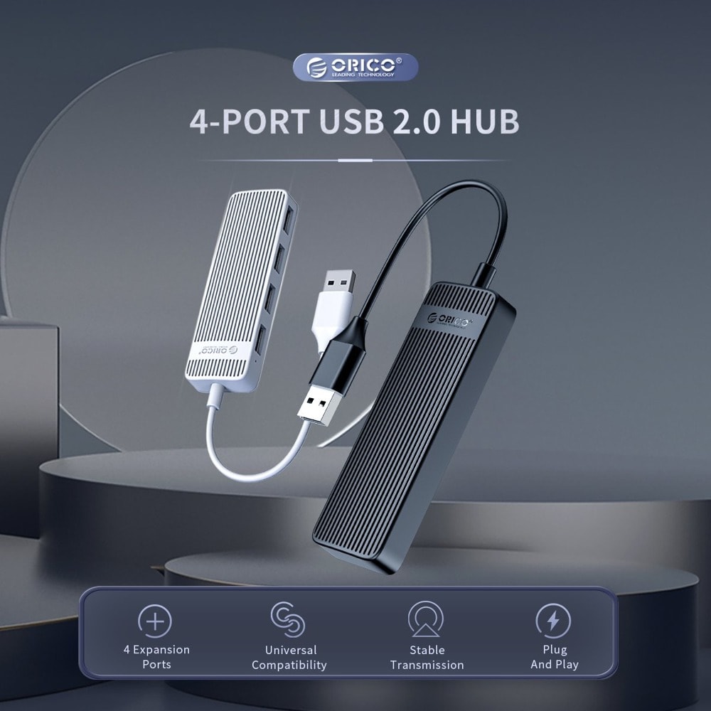 USB хъб Orico 4 port White FL02-WH-BP