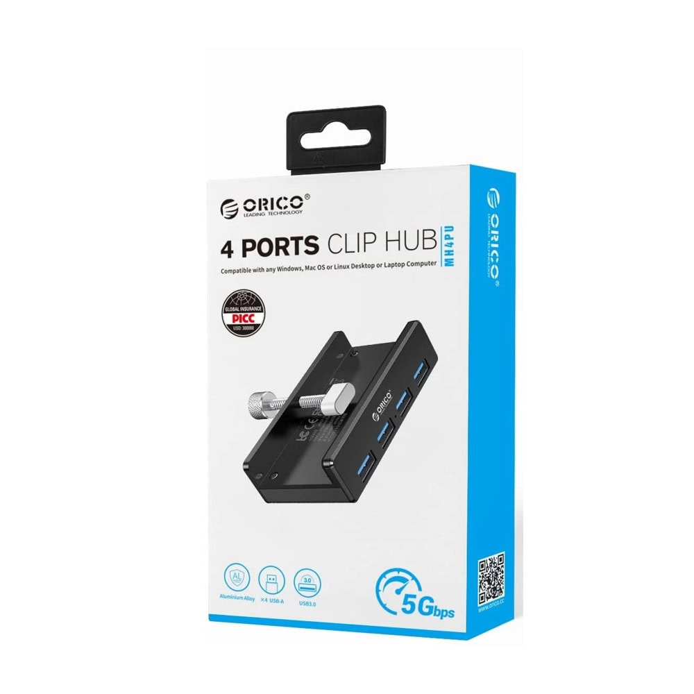 USB хъб Orico MH4PU-P-BK