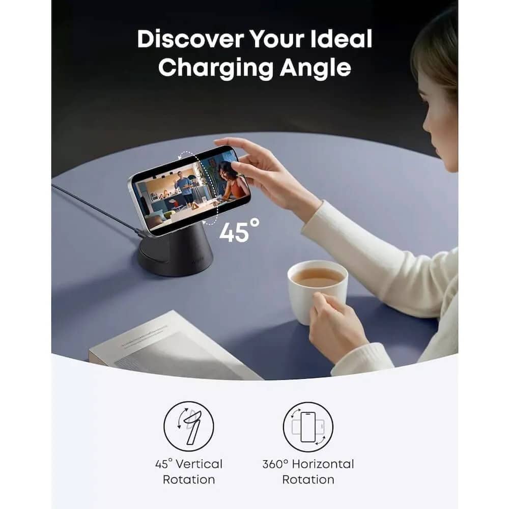 Anker MagGo 3-in-1 MagSafe Qi2 15W Black | JAR Computers Anker MagGo 3-in-1 MagSafe Qi2 15W Black
