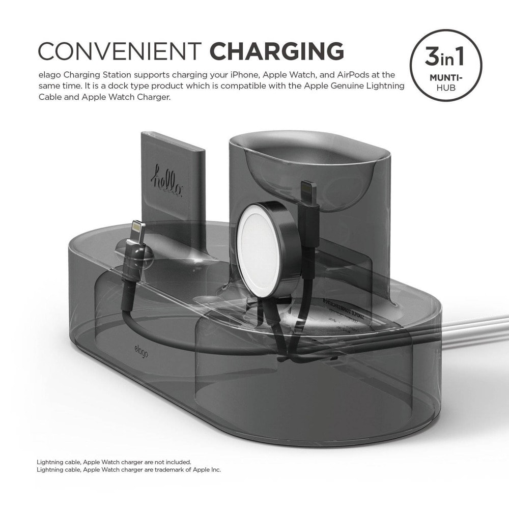 Elago Trio Charging Hub Black (Разопакован)