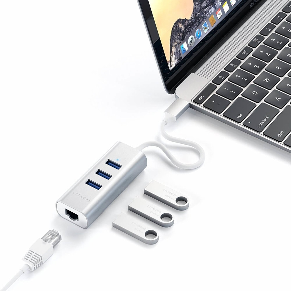 Satechi USB-C 2-in-1 Silver ST-TC2N1USB31AS 34128