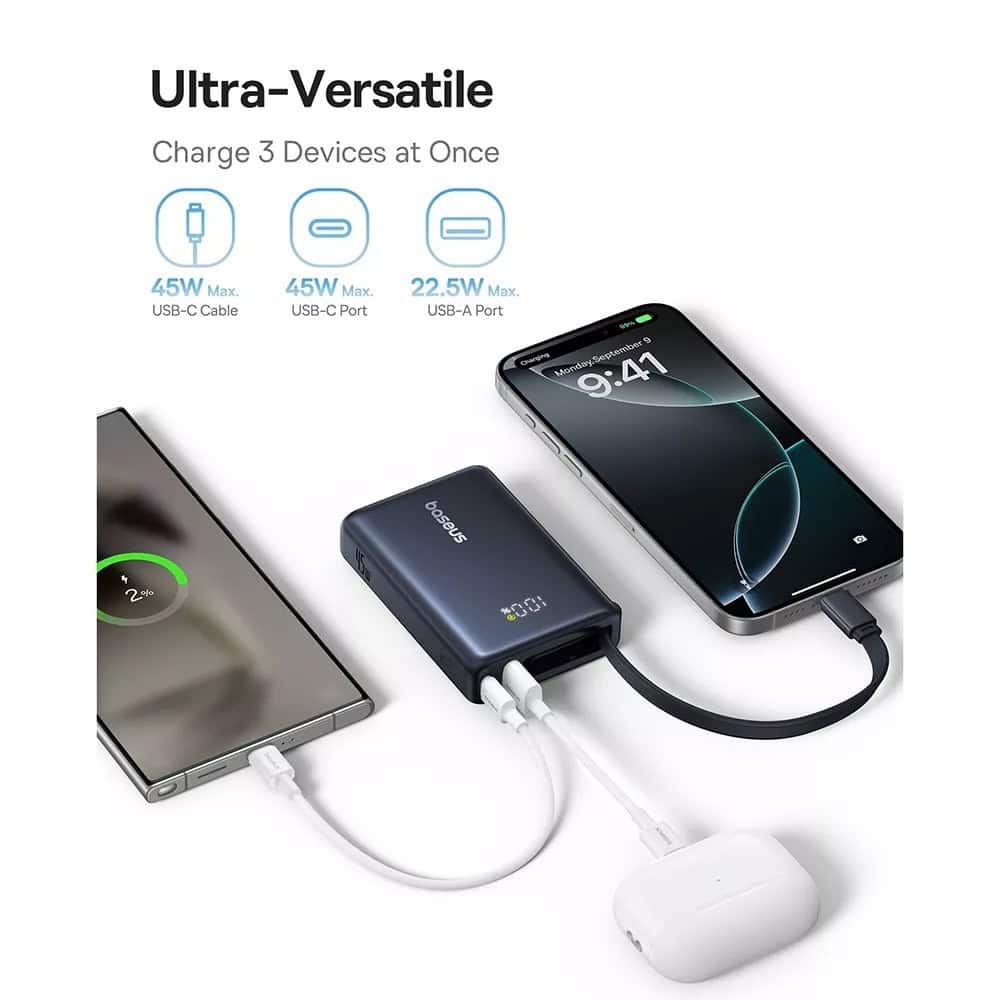 baseus picogo 45w 10000mah черен