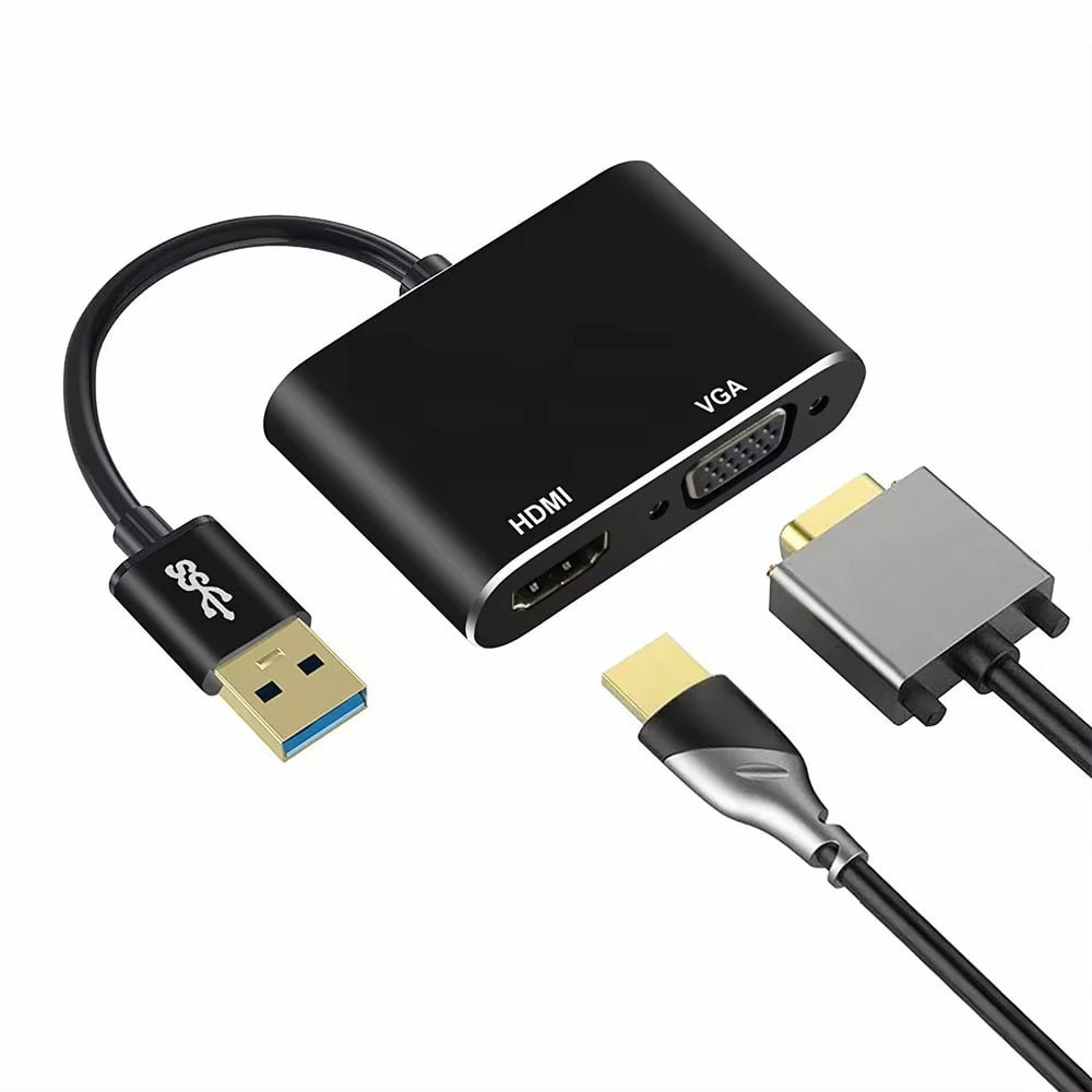 DeTech USB 3.0 to HDMI+VGA 17843