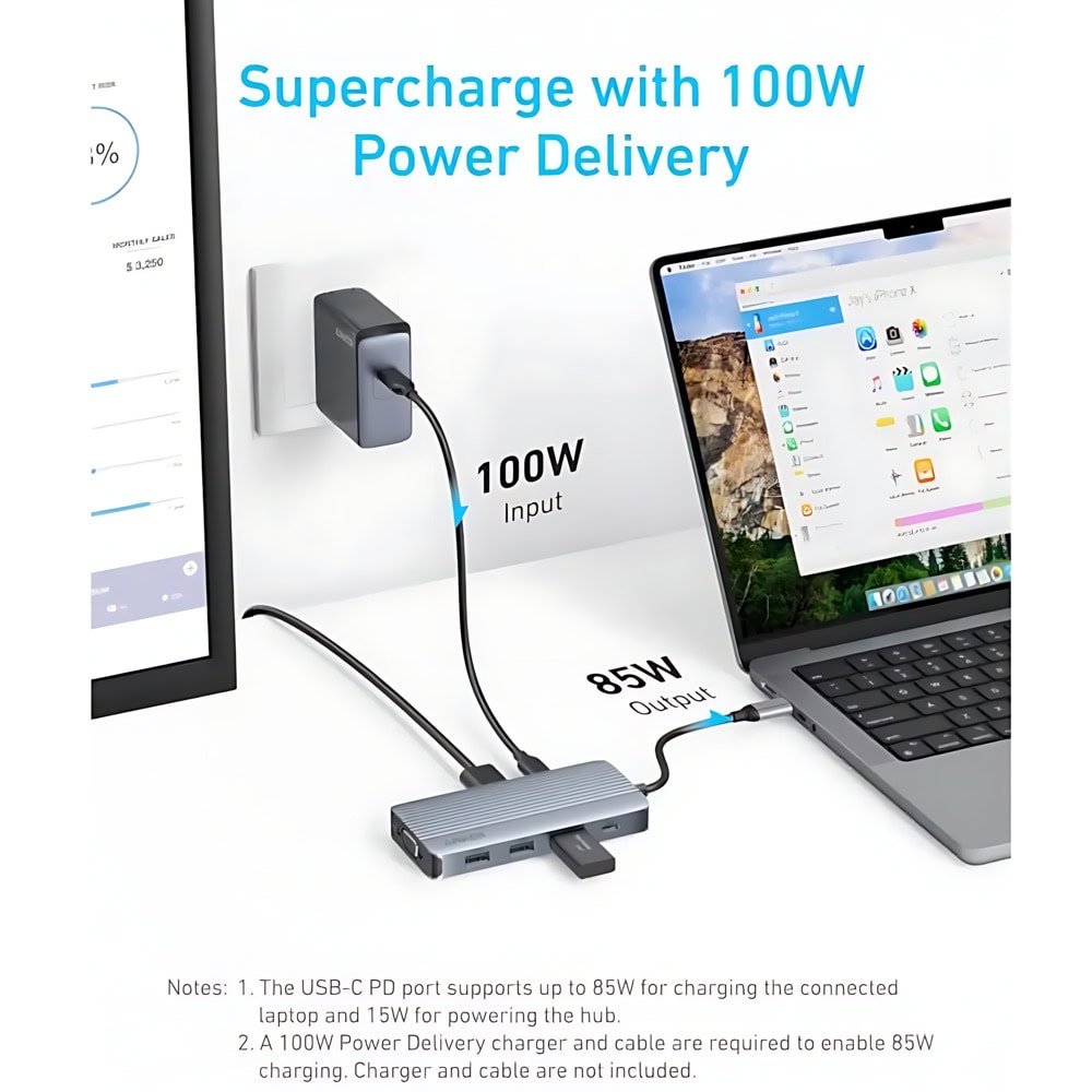 Anker 8-in-1 Multifunctional USB-C Hub A83790A2 | JAR Computers Anker 8-in-1 Multifunctional USB-C Hub A83790A2
