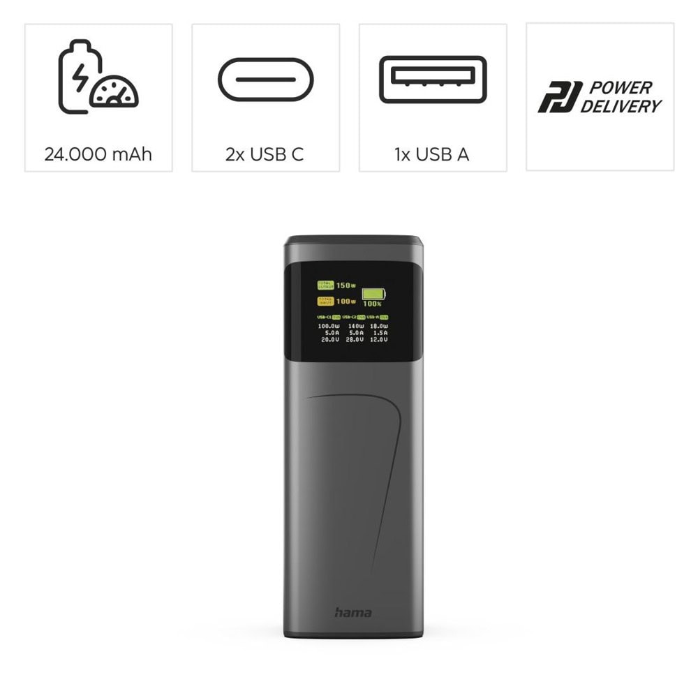 hama high power 150 w 24000 mah 201742 | JAR Computers hama high power 150 w 24000 mah 201742