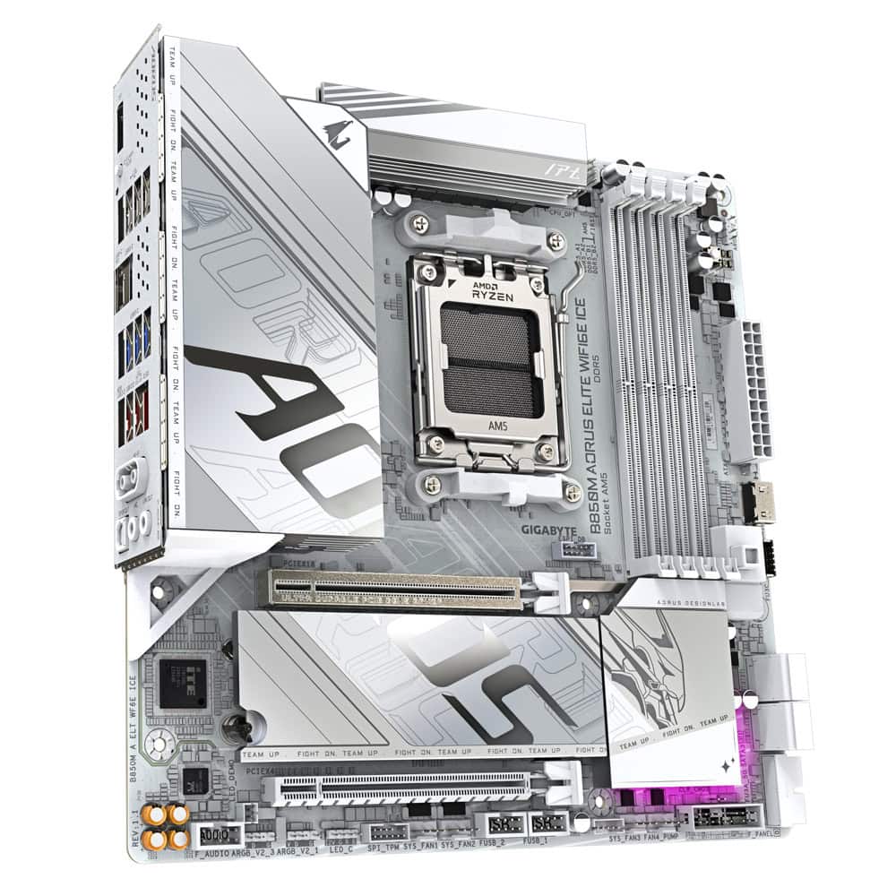 Gigabyte B850M AORUS ELITE WIF6E ICE | JAR Computers Gigabyte B850M AORUS ELITE WIF6E ICE