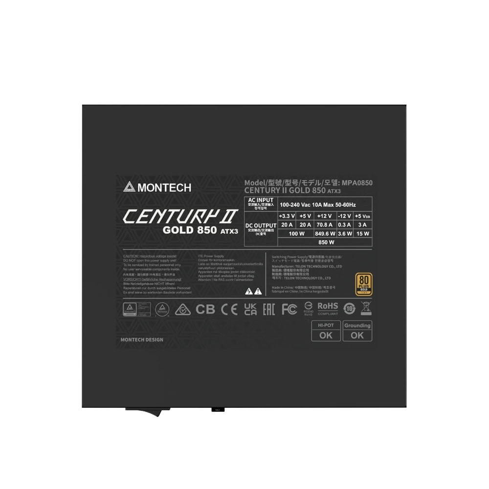 Захранване Montech CENTURY II 850W