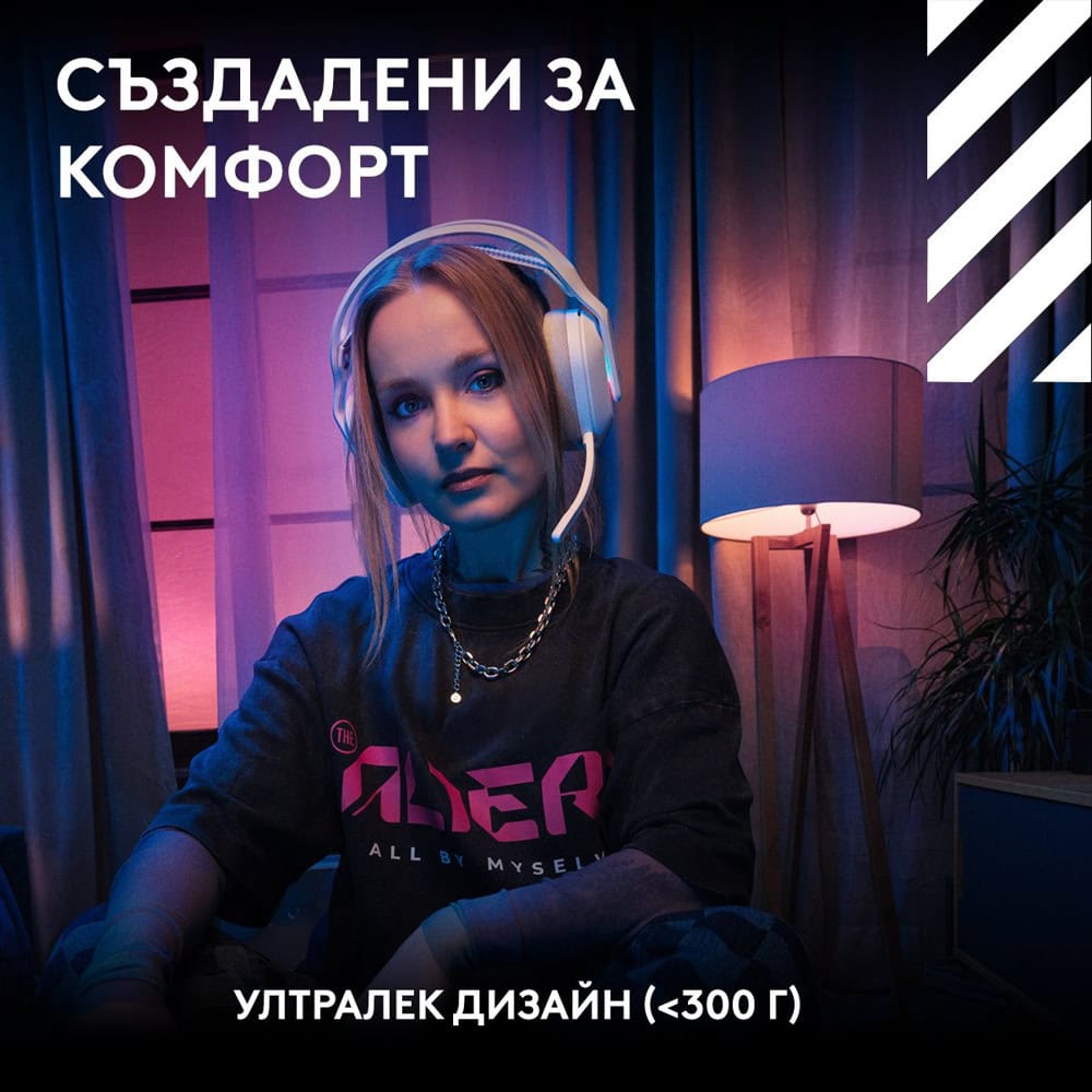 слушалки logitech astro a20 x бели