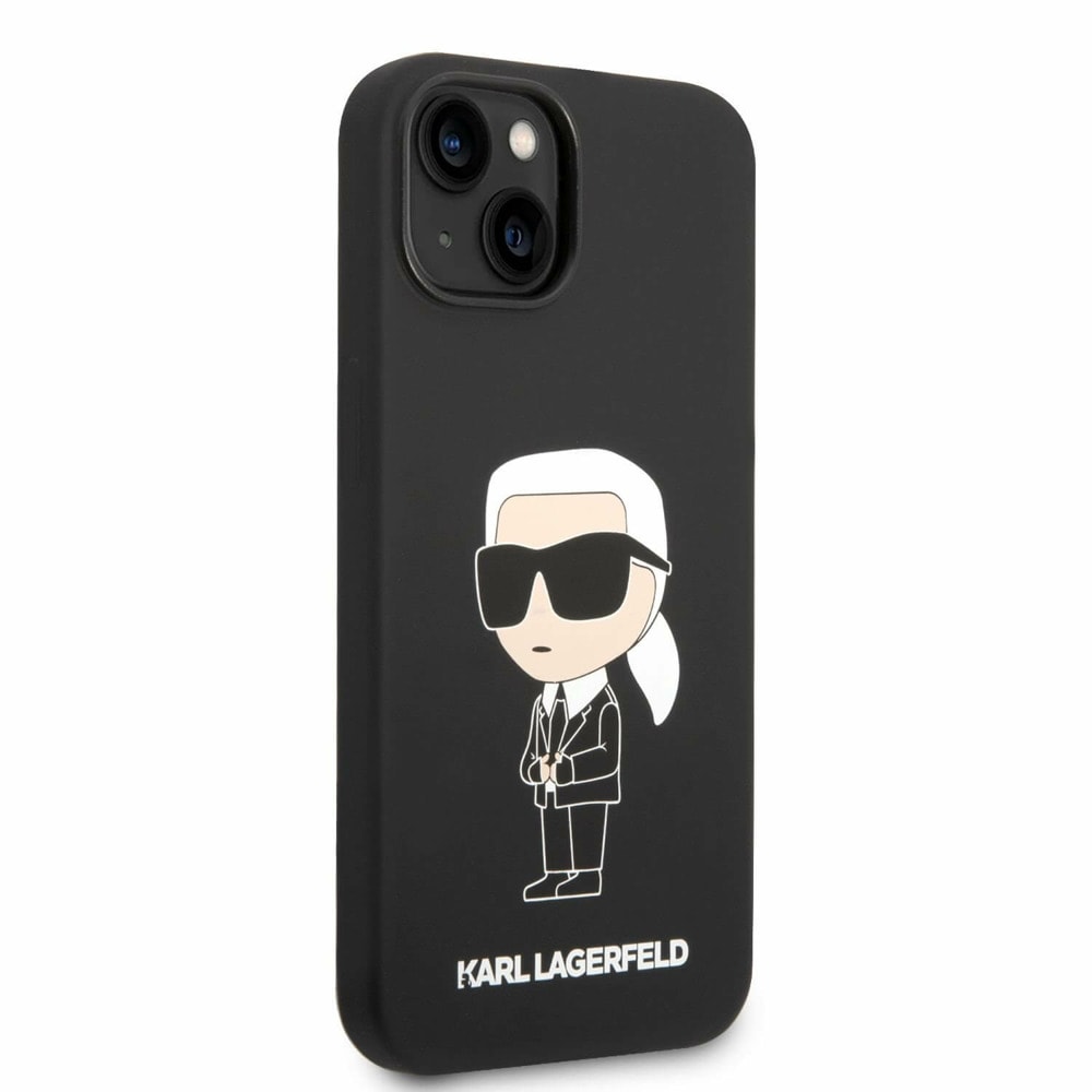 Liquid Silicone Ikonik NFT за iPhone 14 черен