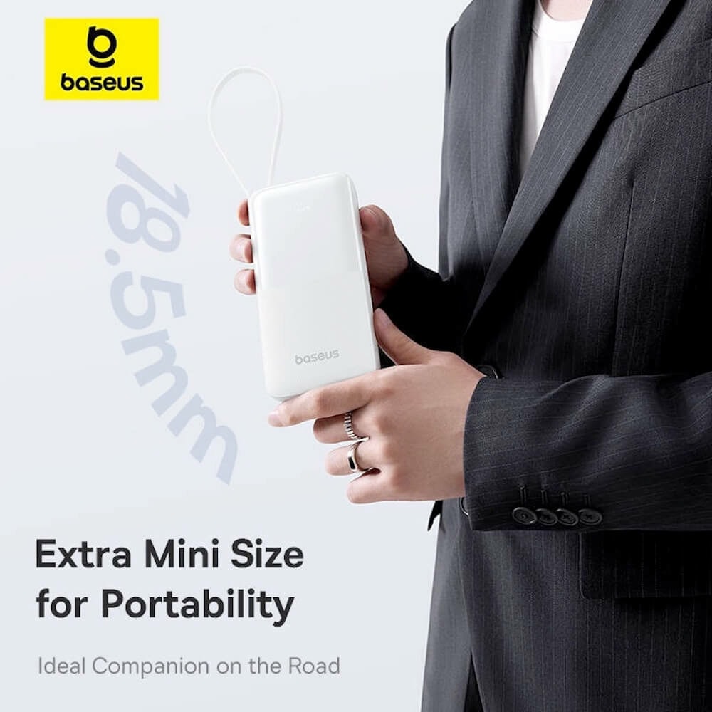 baseus bipow 2 20w 10000mah бял