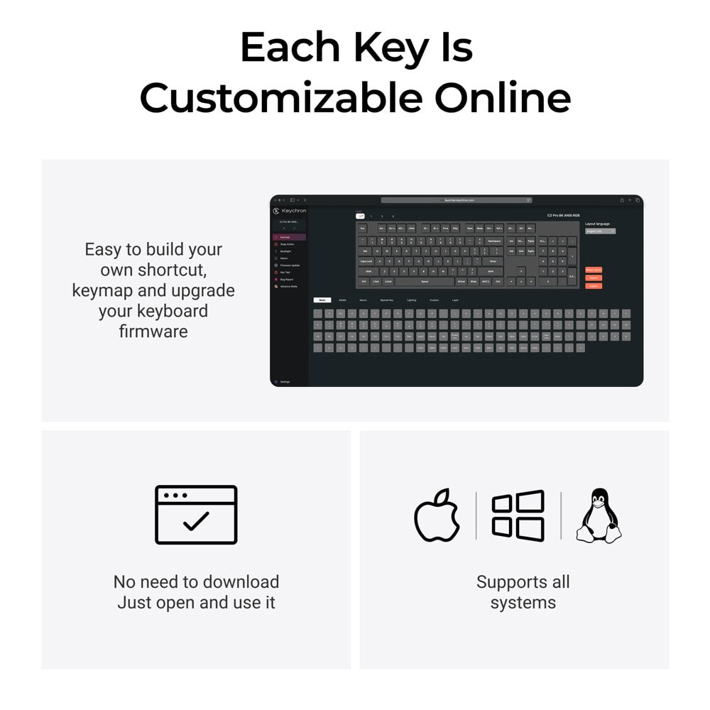 keychron c2 pro 8k qmk super brown switch