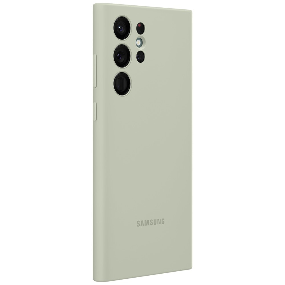 Samsung S22 Ultra S908 Silicone Cover Olive Green