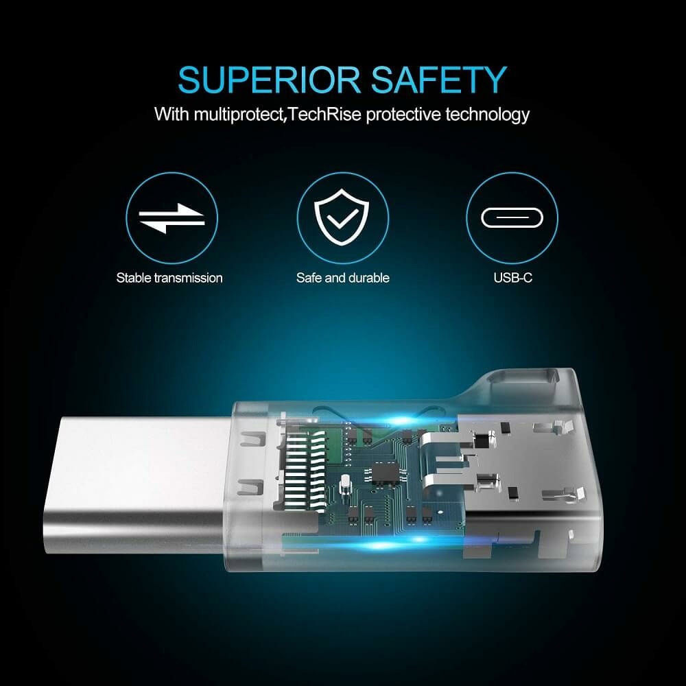 3 броя адаптер microUSB към USB-C