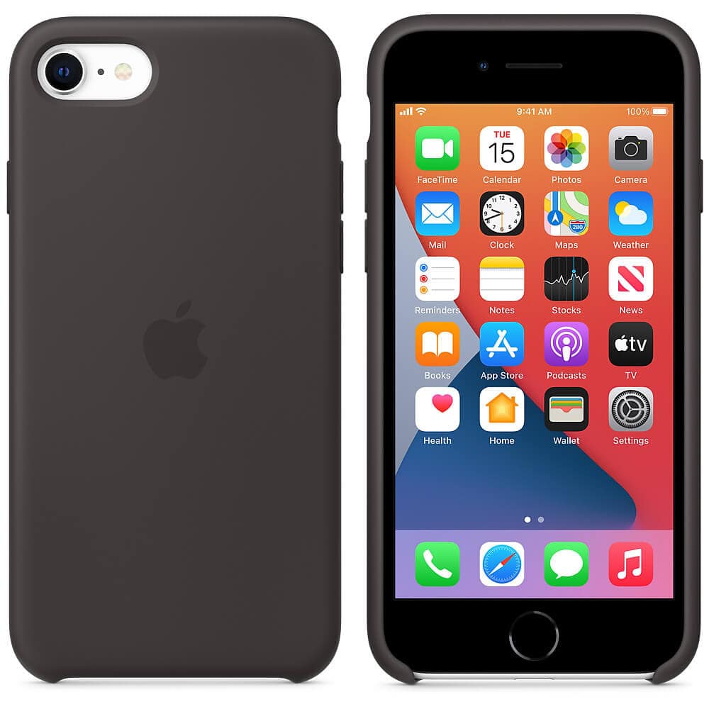Apple Silicone case iPhone SE/8/7 black mxyh2zm/a