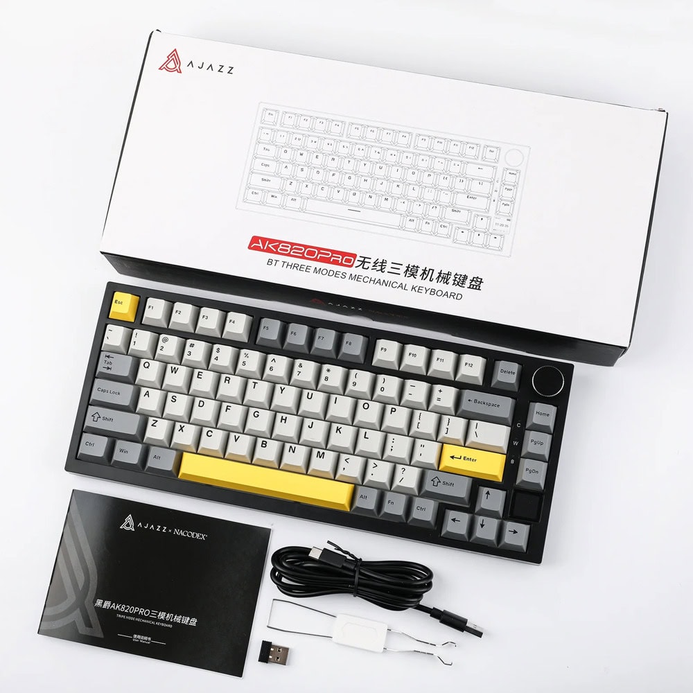 ajazz ak820 pro сива | JAR Computers ajazz ak820 pro сива