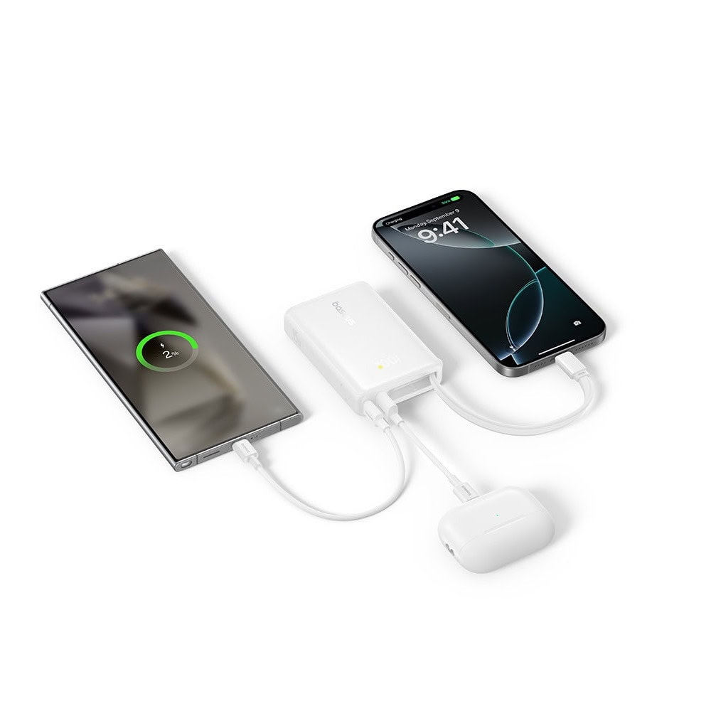 baseus picogo 45w 10000mah бял