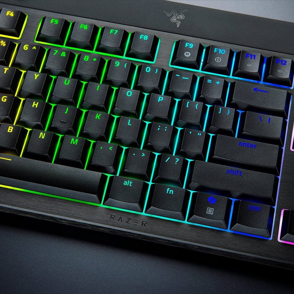 razer blackwidow tenkeyless yellow switch черна