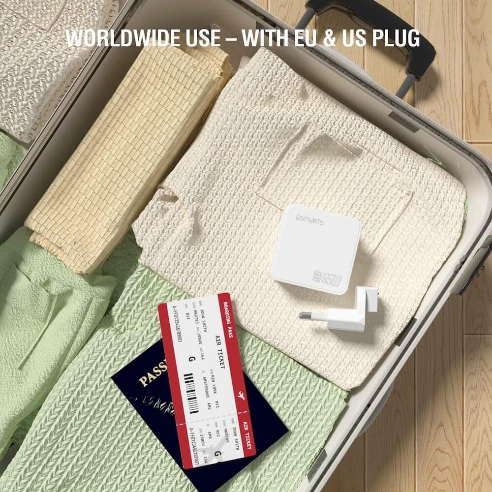 4smarts 3-in-1 gan flex travel 65w бял | JAR Computers 4smarts 3-in-1 gan flex travel 65w бял