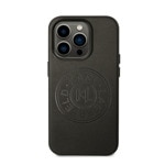 Leather Perforated Logo за iPhone 14 Pro черен